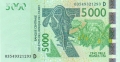 West African States 5000 Francs, (2004)